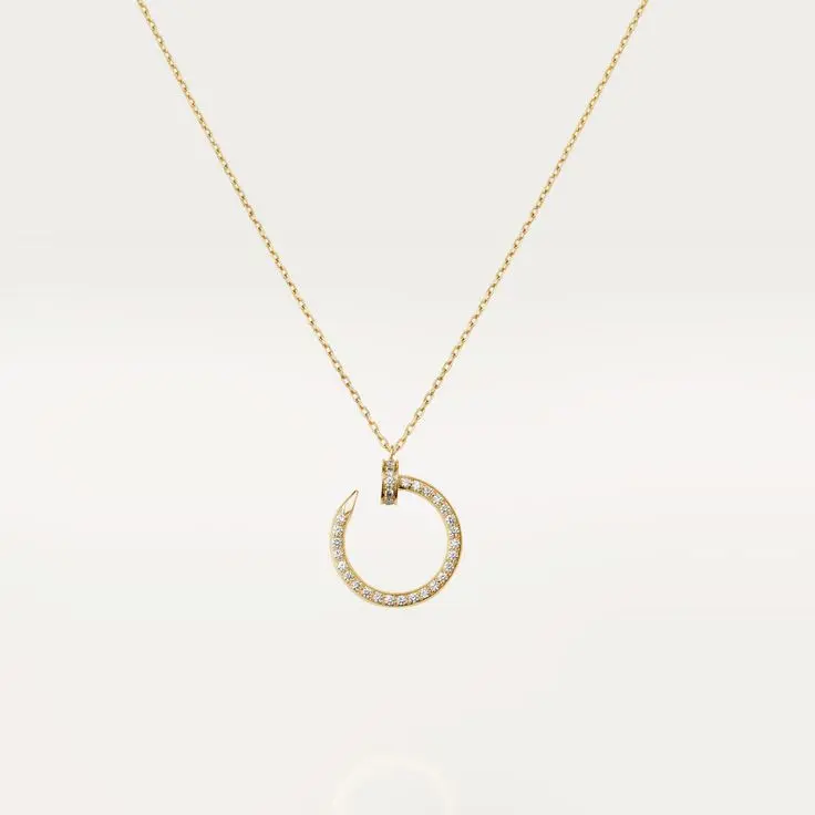Collier juste un clou or jaune diamant