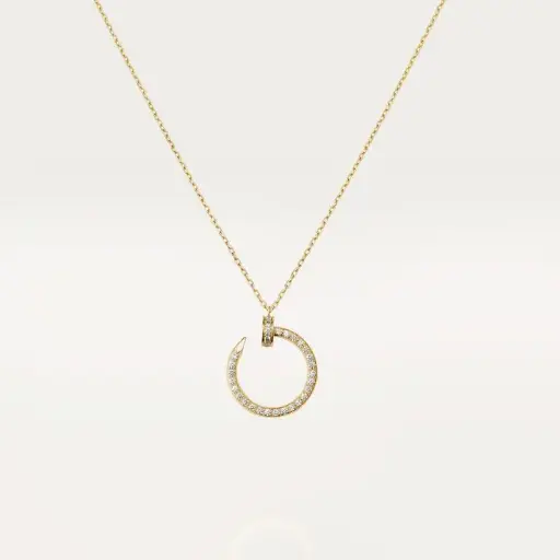 Collier juste un clou or jaune diamant